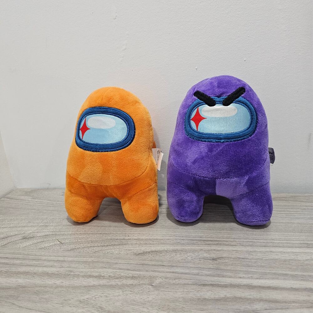 Among Us 2 Lot Shapeshifter Egg Transforming Plush Orange Purple Toikido